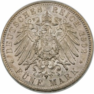 Niemcy, Saksonia - linia albertyńska (1547–1918), Albert I (1873–1902), 5 marek 1902 E, Drezno
