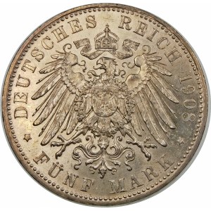 Niemcy, Bawaria, Otto (1886–1913), 5 marek 1908 D, Monachium