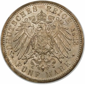 Niemcy, Badenia, Fryderyk II (1907–1918), 5 marek 1913 G, Karlsruhe