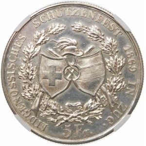 Szwajcaria, 5 franków 1869, Berno
