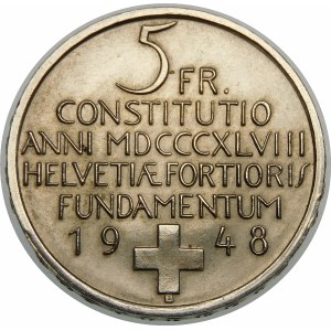 Szwajcaria, 5 franków 1948, Berno