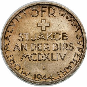 Szwajcaria, 5 franków 1944, Berno