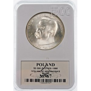 50000 złotych 1988 Józef Piłsudski