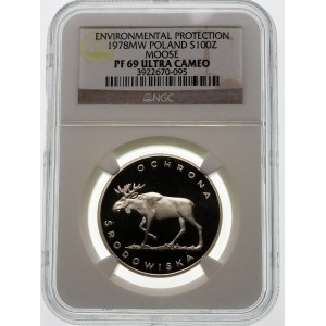 100 złotych 1978 Łoś - srebro