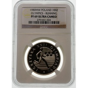 100 złotych 1980 Igrzyska XXII Olimpiady - srebro