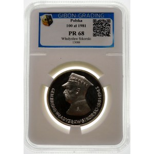 100 złotych 1981 Władysław Sikorski - srebro