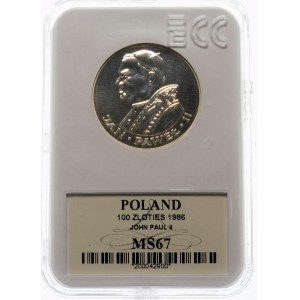 100 złotych 1986 Jan Paweł II - srebro
