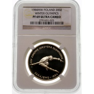 200 złotych 1984 XIV Zimowe Igrzyska Olimpijskie - srebro