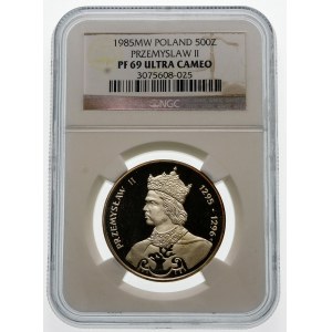 500 złotych 1985 Przemysław II - srebro