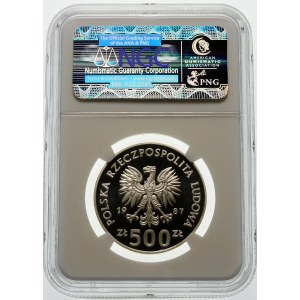 500 złotych 1987 XV Zimowe Igrzyska Olimpijskie - srebro