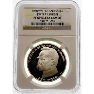 50000 złotych 1988 Józef Piłsudski - srebro