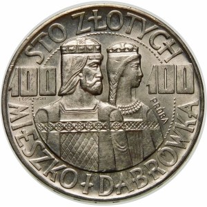 Próba 100 złotych 1966 Mieszko i Dąbrówka - srebro