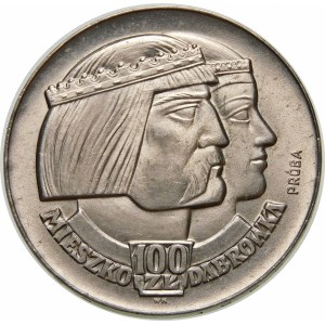 Próba 100 złotych 1966 Mieszko i Dąbrówka - srebro