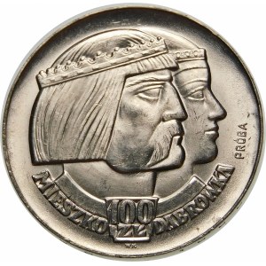 Próba 100 złotych 1966 Mieszko i Dąbrówka - srebro