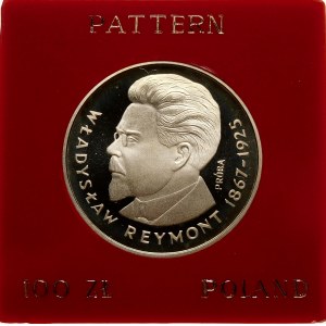 Próba 100 złotych 1977 Reymont - srebro