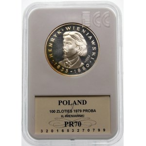 Próba 100 złotych 1979 Wieniawski - srebro
