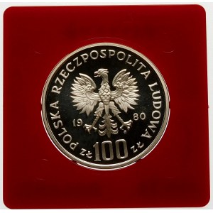 Próba 100 złotych 1980 Igrzyska - srebro