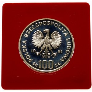 Próba 100 złotych 1981 Kościół Mariacki - srebro