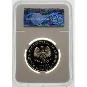 Próba 100 złotych 1981 Władysław Sikorski - srebro