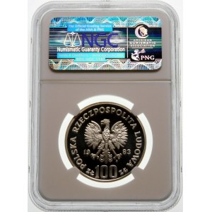 Próba 100 złotych 1983 Niedźwiedzie - srebro
