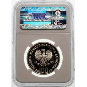 Próba 100 złotych 1983 Niedźwiedzie - srebro