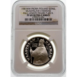 Próba 200 złotych 1981 Herman - srebro