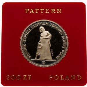 Próba 200 złotych 1985 Szpital Matki Polski - żelazonikiel