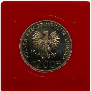 Próba 200 złotych 1987 ME w Piłce Nożnej - miedzionikiel