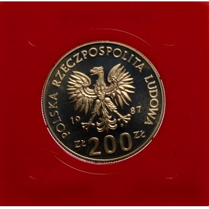 Próba 200 złotych 1987 ME w Piłce Nożnej - miedzionikiel