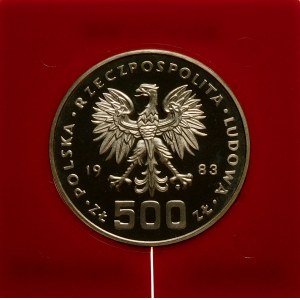 Próba 500 złotych 1983 Igrzyska Sarajewo - srebro