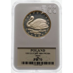 Próba 1000 złotych 1984 Łabędź - srebro