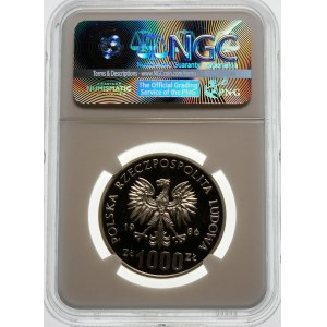 Próba 1000 złotych 1986 Sowa - srebro