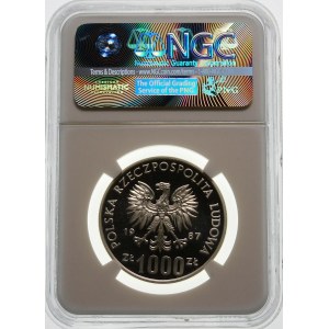 Próba 1000 złotych 1987 Zimowe Igrzyska Olimpijskie - srebro