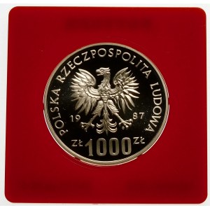 Próba 1000 złotych 1987 Zimowe Igrzyska Olimpijskie - srebro