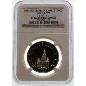 Próba 1000 złotych 1987 Wratislavia - srebro