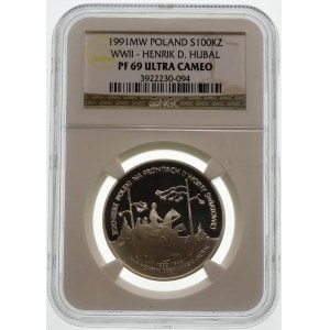 100000 złotych 1991 Hubal - srebro