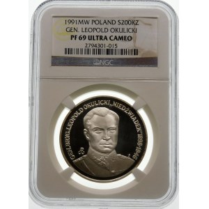 200000 złotych 1991 Leopold Okulicki - srebro