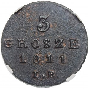 Księstwo Warszawskie, 3 grosze 1811 IB