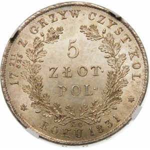Powstanie Listopadowe, 5 złotych 1831 – piękna