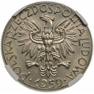 Próba 5 złotych 1959 młot i kielnia - nikiel