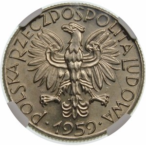 Próba 5 złotych 1959 symbole gospodarki - nikiel
