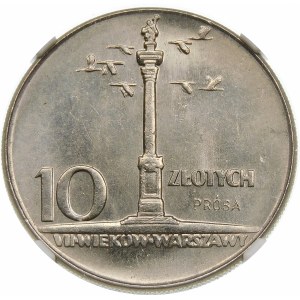 Próba 10 złotych 1965 Duża kolumna - nikiel
