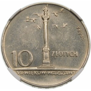 Próba 10 złotych 1966 Mała kolumna - nikiel