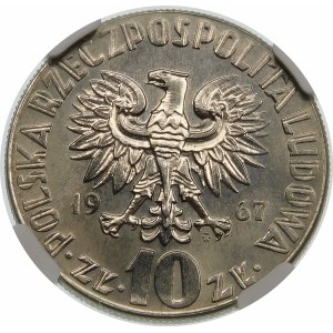 Próba 10 złotych 1967 Kopernik - nikiel