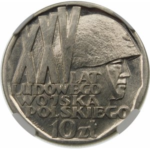 Próba 10 złotych 1968 XXV lat LWP - nikiel