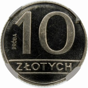 Próba 10 złotych 1989 - nikiel