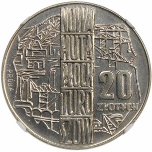 Próba 20 złotych 1964 Nowa Huta Płock Turoszów - nikiel