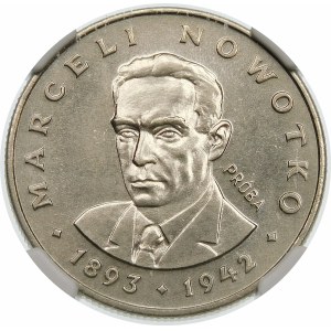 Próba 20 złotych 1974 Nowotko - nikiel