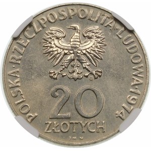 Próba 20 złotych 1974 XXX LAT RWPG - nikiel