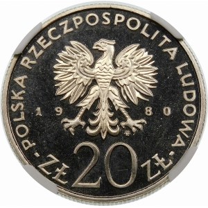 Próba 20 złotych 1980 Dar Pomorza - nikiel